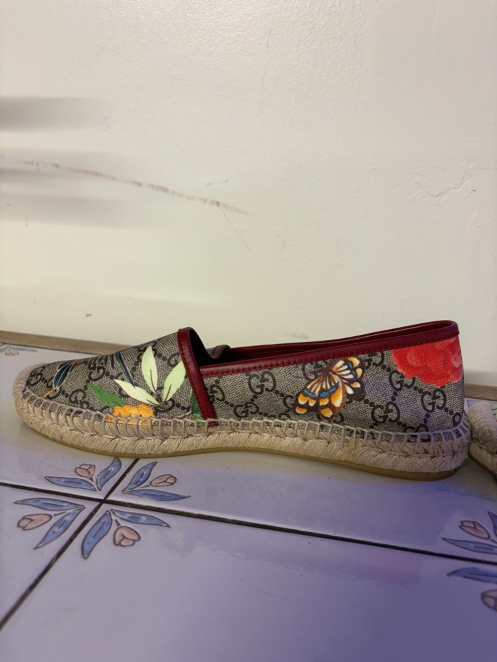 Gucci Women's GG Supreme Tian Espadrille Flats Sz. US10 - Picture 13 of 16